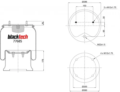 ПНЕВМОРЕССОРА 1D28F-5/1R14-784 RML77685C BLACKTECH
