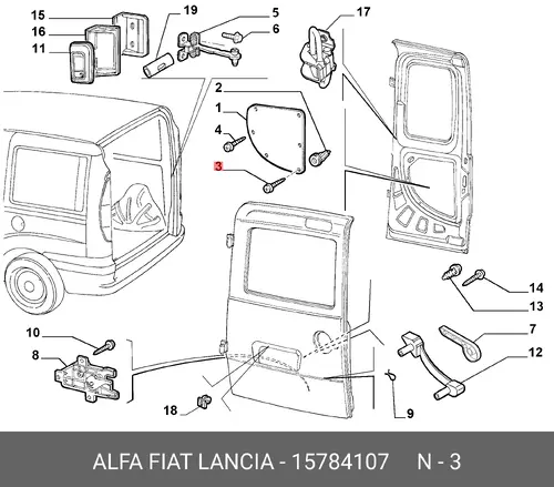 БОЛТ М4 15784107 FIAT