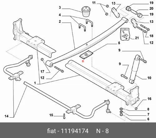  ШАЙБА ПРЕДОХРАНИТЕЛЬНАЯ 11194174 FIAT