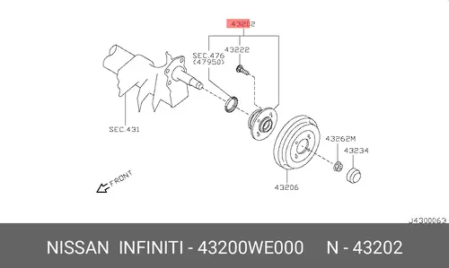 NISSAN 43200WE000