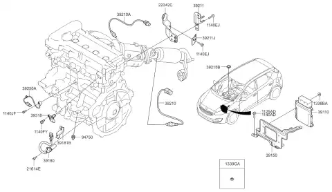 болт m10 1140806146K HYUNDAI