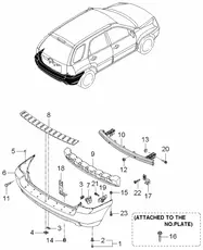 Кронштейн зад. бампера' 866171F000 HYUNDAI