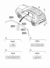 Эмблема 4wd 863402E000 MOBIS