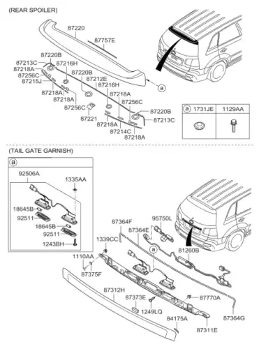 Уплотнитель накладки 5й двери 873622P000 HYUNDAI