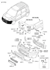 Кронштейн пер. бампера 865652K000 HYUNDAI
