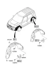 Брызговик зад. лев. 868412K500 HYUNDAI