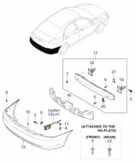 КРЕПЛЕНИЕ БАМПЕРА 866142F000 HYUNDAI