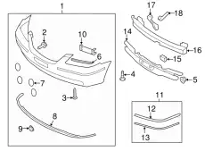 кронштейн панели бампера 865513L000 HYUNDAI