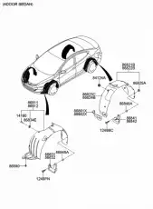 Подкрылок HYUNDAI / KIA 868223X100