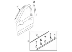 молдинг передней двери / moulding assy-w 877113K020 MOBIS