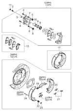 КОЛОДКИ РУЧНИКА (OPR) 583503FA00 HYUNDAI