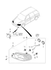 Фара противотуманная HYUNDAI / KIA 0K53B51510A