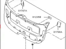 817502P000VA ВНУТРЕННЯЯ ПАНЕЛЬ БАГАЖНОЙ ДВЕРИ MOBIS