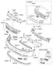 Решетка радиатора HYUNDAI / KIA 863504D100