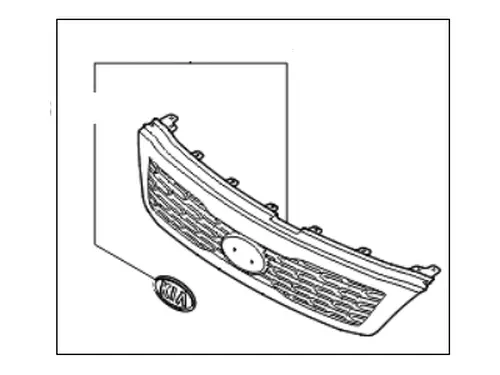 Решетка радиатора HYUNDAI / KIA 863504D100