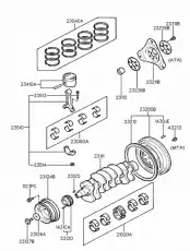 Шкив коленвала 2312433010 HYUNDAI