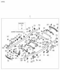 Усилитель бампера MOBIS 623103E000