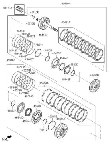 Шестерня КПП HYUNDAI / KIA 454563B600