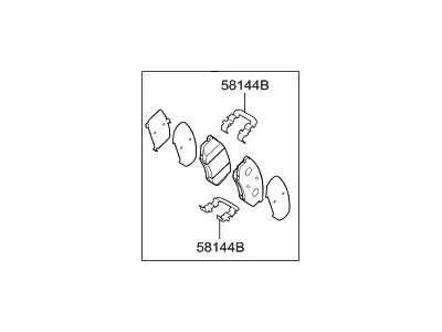 Тормозные колодки дисковые MOBIS 581013VA70