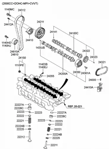 Распредвал HYUNDAI / KIA 2410023550