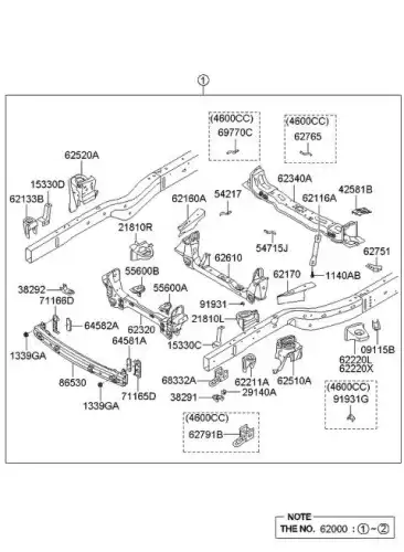 Усилитель бампера HYUNDAI / KIA 865302J000