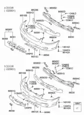 панель переднего бампера / cover assy-fr 8651025000 MOBIS