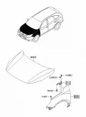 Крыло HYUNDAI / KIA 663103J200
