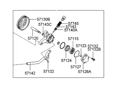 Насос гидроусилителя руля MOBIS 571003L100