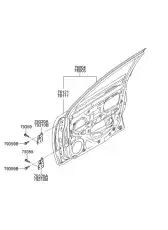 ДВЕРЬ ПЕРЕДНЯЯ ПРАВАЯ 760041G010 MOBIS