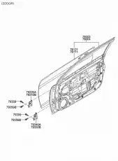 760031E010 Дверь HYUNDAI передняя левая 760031E010 ACCENT MOBIS