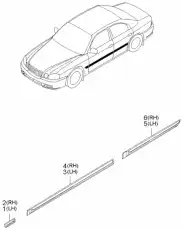 877213C200XX МОЛДИНГ ДВЕРИ KIA