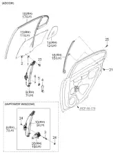  УПЛОТНИТЕЛЬ KIA RIO СТЕКЛА ДВЕРИ ЗАДНЕЙ ЛЕВОЙ 835311G000