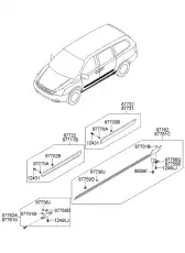молдинг двери 877114D100 KIA