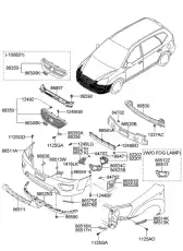 Решетка радиатора KIA 863901D001