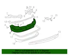 Облицовка бампера 1J5 807 417 B GRU VAG