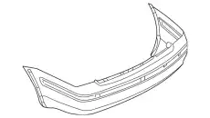 БАМПЕР ЗАДНИЙ грунт SDN 3B5 807 417 GRU VAG