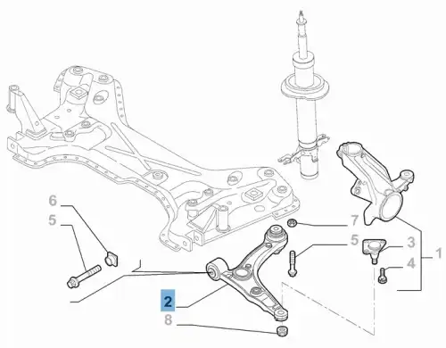Рычаг подвески FIAT 1374223080