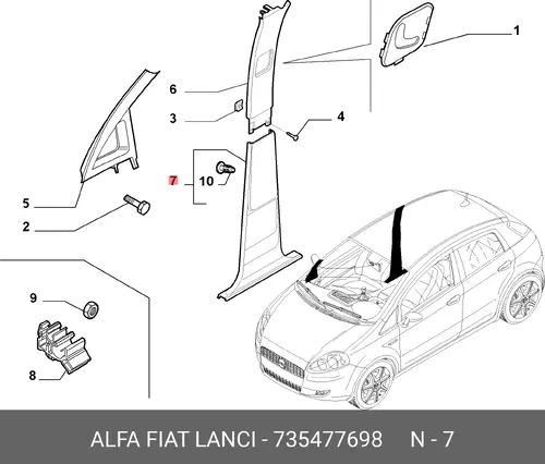 735477698 бампер передний FIAT
