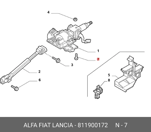 болт M8X16 811900172 FIAT