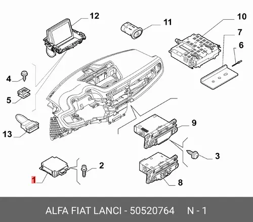болт креплени передней панели 50520764 FIAT