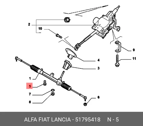 БОЛТ М10Х40 51795418 FIAT