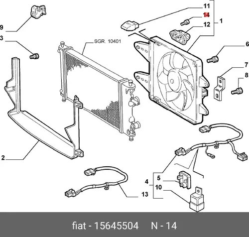 ВИНТ 15645504 FIAT