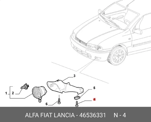 46536331 ВИНТ С ШАЙБОЙ FIAT