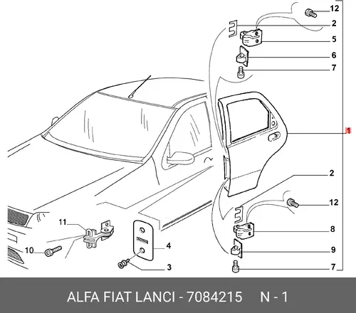 дверь 7084215 FIAT