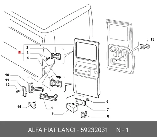 дверь 59232031 FIAT