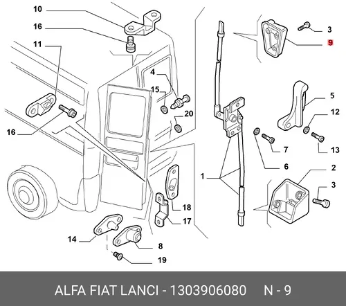  1303906080 ВТУЛКА FIAT