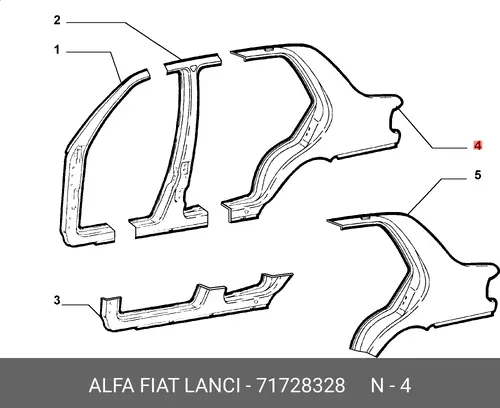 Крыло FIAT 71728328