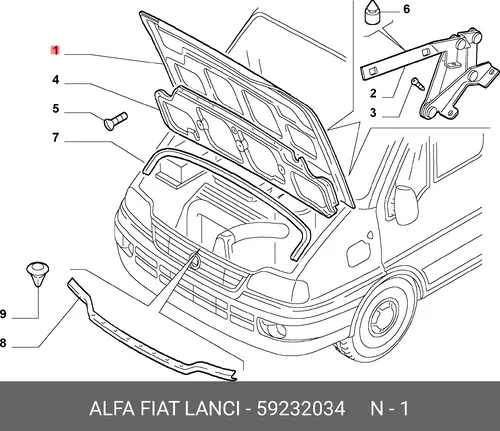 капот Ducato 244 59232034 FIAT