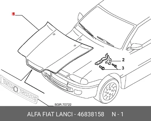 46838158 Капот FIAT