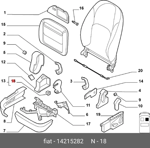 14215282 КЛИПСА FIAT